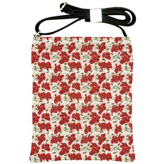 Flowers Poppies Red Shoulder Sling Bag by Wegoenart