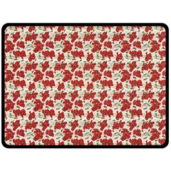 Flowers Poppies Red Fleece Blanket (large)  by Wegoenart