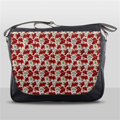 Flowers Poppies Red Messenger Bag by Wegoenart