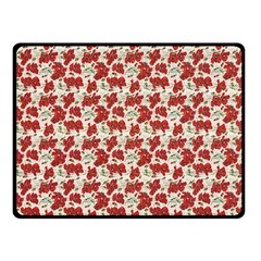 Flowers Poppies Red Double Sided Fleece Blanket (small)  by Wegoenart