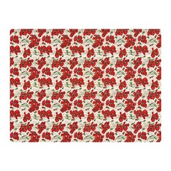 Flowers Poppies Red Double Sided Flano Blanket (mini)  by Wegoenart