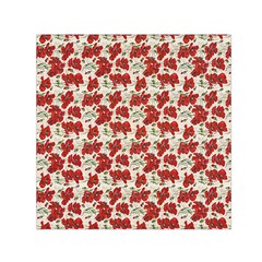 Flowers Poppies Red Square Satin Scarf (30  X 30 ) by Wegoenart