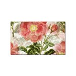 Flowers Vintage Background Retro Floral Stem Sticker (Rectangular) Front