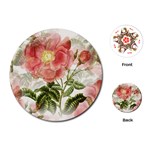 Flowers Vintage Background Retro Floral Stem Playing Cards Single Design (Round) Front