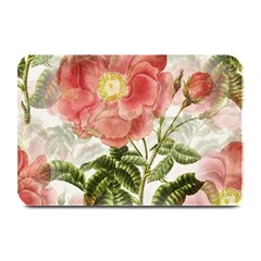 Flowers Vintage Background Retro Floral Stem Plate Mats by Wegoenart