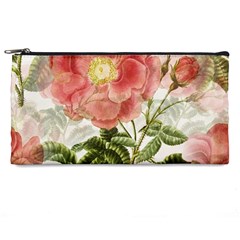 Flowers Vintage Background Retro Floral Stem Pencil Case by Wegoenart