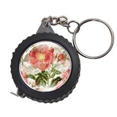 Flowers Vintage Background Retro Floral Stem Measuring Tape by Wegoenart