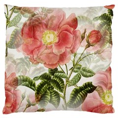 Flowers Vintage Background Retro Floral Stem Large Cushion Case (one Side) by Wegoenart