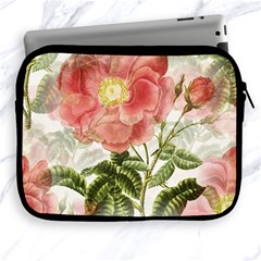 Flowers Vintage Background Retro Floral Stem Apple Ipad 2/3/4 Zipper Cases by Wegoenart