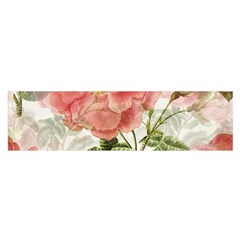 Flowers Vintage Background Retro Floral Stem Oblong Satin Scarf (16  X 60 ) by Wegoenart