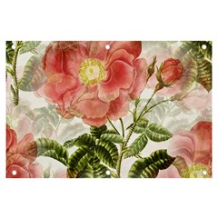 Flowers Vintage Background Retro Floral Stem Banner And Sign 6  X 4  by Wegoenart