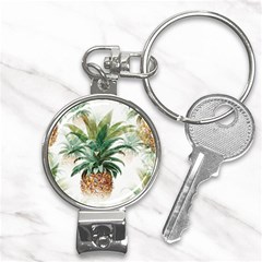 Pineapple Pattern Background Seamless Vintage Nail Clippers Key Chain by Wegoenart