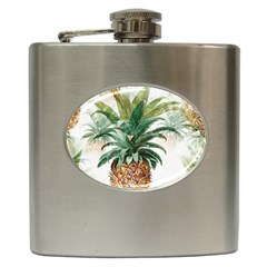 Pineapple Pattern Background Seamless Vintage Hip Flask (6 Oz) by Wegoenart