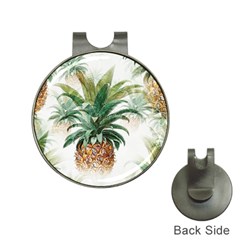 Pineapple Pattern Background Seamless Vintage Hat Clips With Golf Markers by Wegoenart