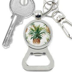 Pineapple Pattern Background Seamless Vintage Bottle Opener Key Chain by Wegoenart