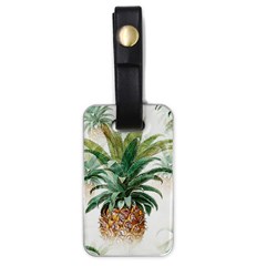 Pineapple Pattern Background Seamless Vintage Luggage Tag (one Side) by Wegoenart