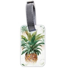 Pineapple Pattern Background Seamless Vintage Luggage Tag (two Sides) by Wegoenart