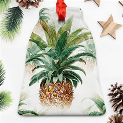 Pineapple Pattern Background Seamless Vintage Bell Ornament (two Sides)