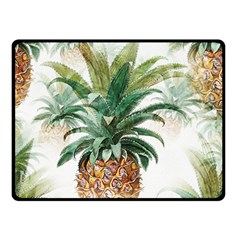 Pineapple Pattern Background Seamless Vintage Double Sided Fleece Blanket (small)  by Wegoenart