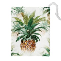 Pineapple Pattern Background Seamless Vintage Drawstring Pouch (4xl) by Wegoenart