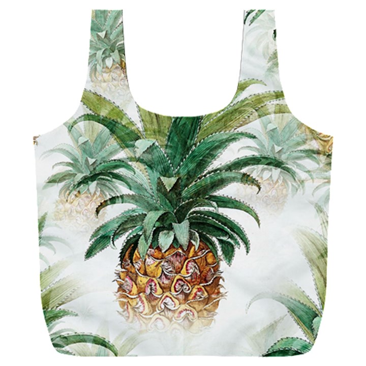 Pineapple Pattern Background Seamless Vintage Full Print Recycle Bag (XXL)