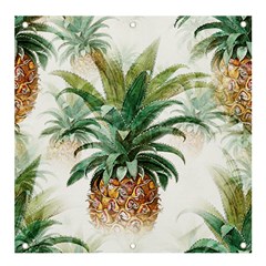 Pineapple Pattern Background Seamless Vintage Banner And Sign 4  X 4  by Wegoenart