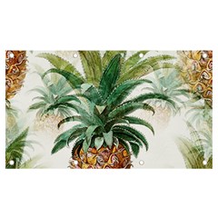 Pineapple Pattern Background Seamless Vintage Banner And Sign 7  X 4  by Wegoenart