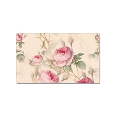 Roses Plants Vintage Retro Flowers Pattern Sticker Rectangular (100 Pack) by Wegoenart