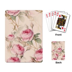 Roses Plants Vintage Retro Flowers Pattern Playing Cards Single Design (rectangle)