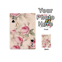 Roses Plants Vintage Retro Flowers Pattern Playing Cards 54 Designs (mini) by Wegoenart