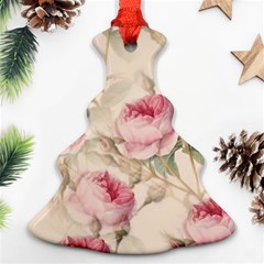 Roses Plants Vintage Retro Flowers Pattern Ornament (christmas Tree) 