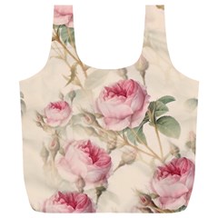 Roses Plants Vintage Retro Flowers Pattern Full Print Recycle Bag (xl) by Wegoenart