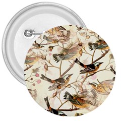 Birds Perched Birds Pattern Design Seamless 3  Buttons by Wegoenart