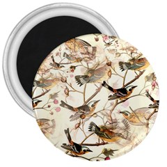 Birds Perched Birds Pattern Design Seamless 3  Magnets by Wegoenart