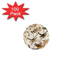 Birds Perched Birds Pattern Design Seamless 1  Mini Buttons (100 Pack)  by Wegoenart