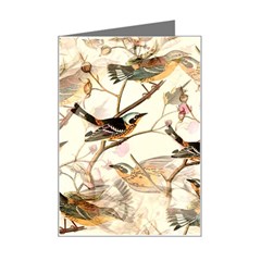 Birds Perched Birds Pattern Design Seamless Mini Greeting Card