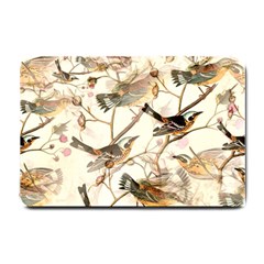 Birds Perched Birds Pattern Design Seamless Small Doormat by Wegoenart