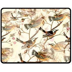 Birds Perched Birds Pattern Design Seamless Fleece Blanket (medium)  by Wegoenart