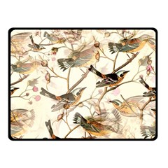 Birds Perched Birds Pattern Design Seamless Double Sided Fleece Blanket (small)  by Wegoenart