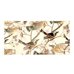 Birds Perched Birds Pattern Design Seamless Satin Wrap 35  X 70  by Wegoenart