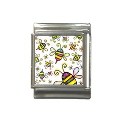 Bee Doodle Cartoon Italian Charm (13mm) by Wegoenart