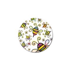 Bee Doodle Cartoon Golf Ball Marker (10 Pack) by Wegoenart