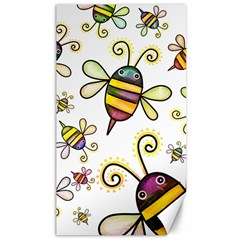 Bee Doodle Cartoon Canvas 40  X 72 