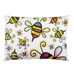 Bee Doodle Cartoon Pillow Case (Two Sides) Back