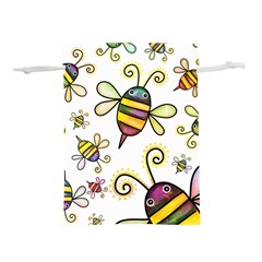 Bee Doodle Cartoon Lightweight Drawstring Pouch (s) by Wegoenart