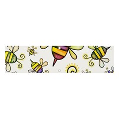 Bee Doodle Cartoon Banner And Sign 4  X 1  by Wegoenart