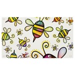 Bee Doodle Cartoon Banner and Sign 7  x 4  Front