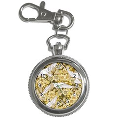 Dove Flowers Pattern Birds Flying Wings Animals Key Chain Watches by Wegoenart