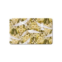 Dove Flowers Pattern Birds Flying Wings Animals Magnet (name Card) by Wegoenart