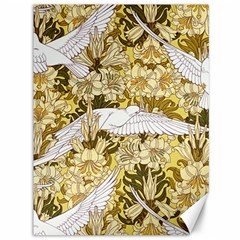 Dove Flowers Pattern Birds Flying Wings Animals Canvas 36  X 48  by Wegoenart